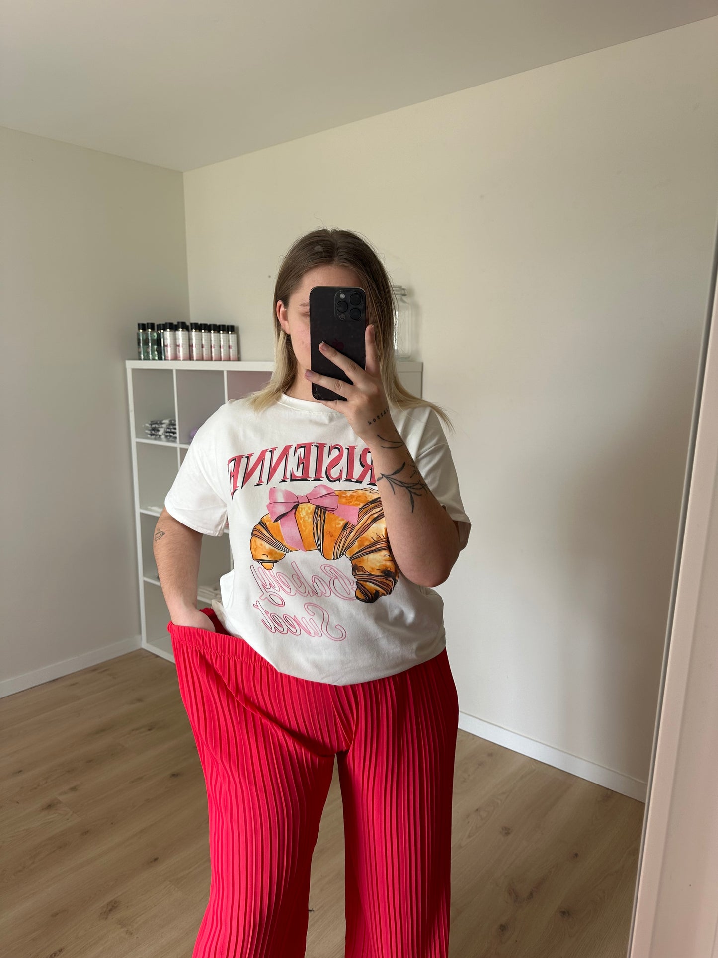 PANTALON PLISSÉE FRAMBOISE