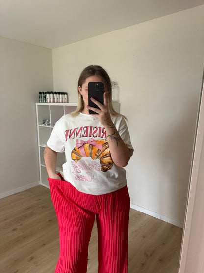 PANTALON PLISSÉE FRAMBOISE