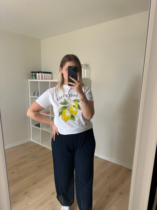 PANTALON PLISSÉE BLEU MARINE