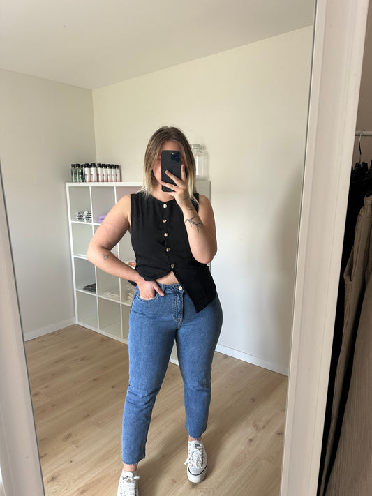 JEANS COUPE DROITE BLEU