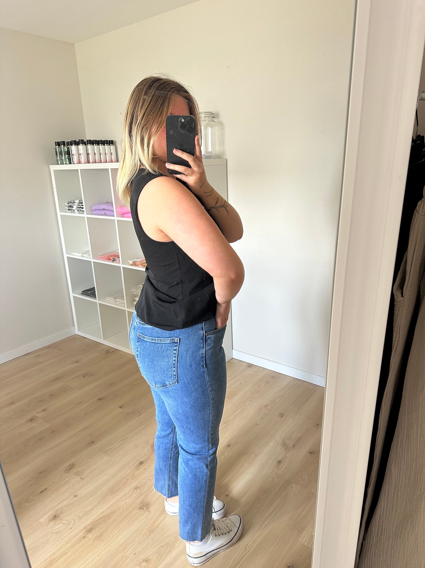 JEANS COUPE DROITE BLEU