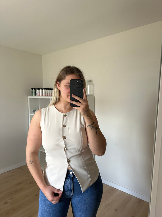 GILET SANS MANCHES BEIGE